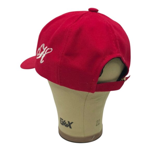 Tommy Hilfiger Spell Out Strapback Cap Embroidered Vintage 90s Baseball Hat Red - Picture 12 of 13